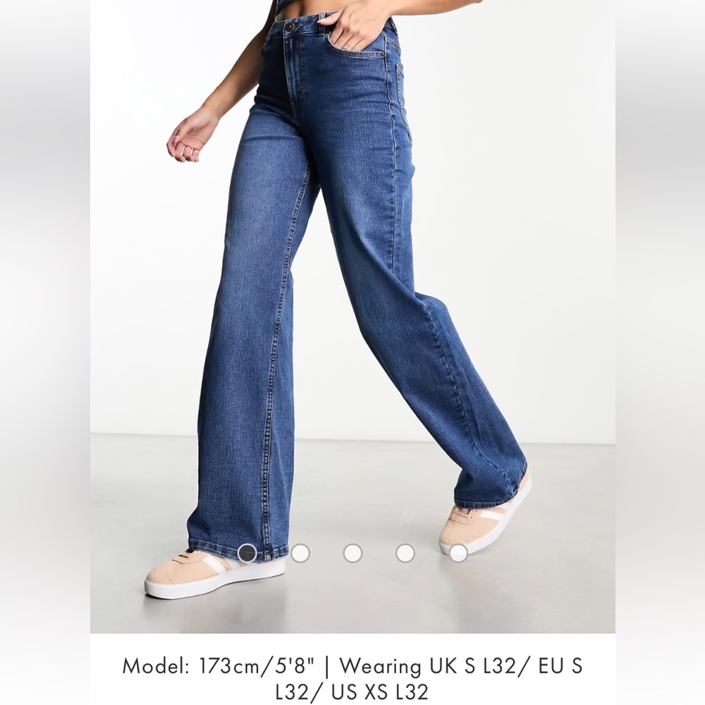 Pieces Peggy hi rise wide leg Jeans